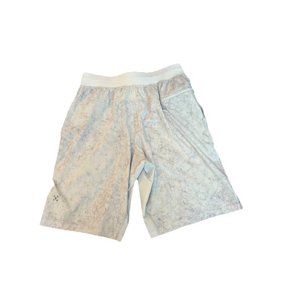 Lululemon Men’s Small T.H.E. Short 9" *Linerless Gravel Dust Alpine White Multi. - Picture 2 of 8